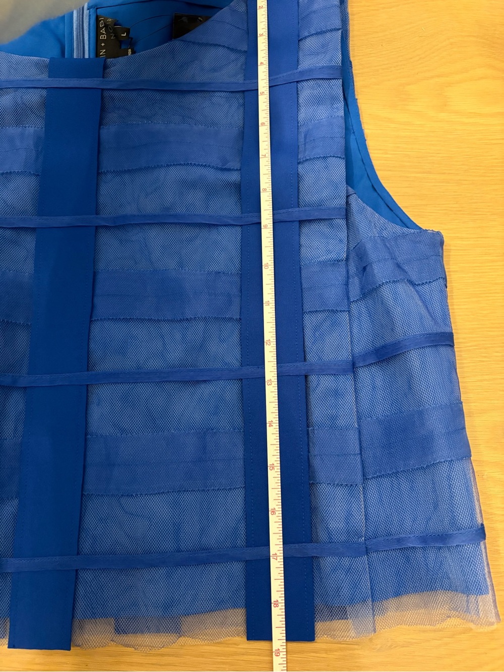 NWT Sachin + Babi Silk Royal Blue Two-Piece Sleeveless Layered Top & Skirt - Picture 6 of 11